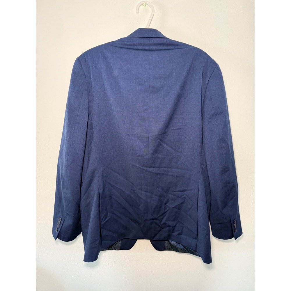 Michael Strahan Collection Men Navy Wool‎ Blend Suit Blazer Jacket 42L Business - Picture 5 of 9